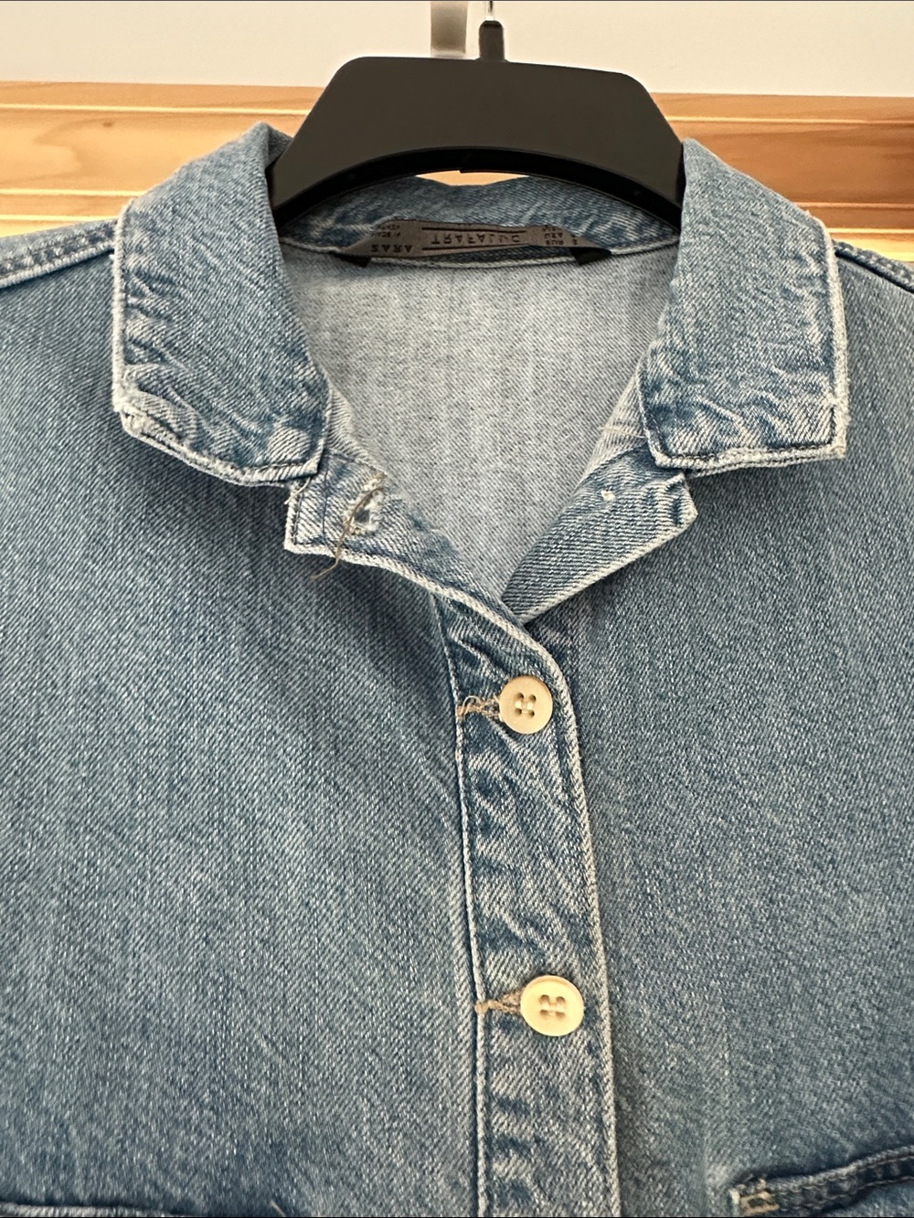 Zara Light Blue Denim Romper Jumpsuit - Picture 4 of 14